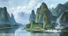 山水画 办公室装饰画 客厅壁画 风景画 手绘油画 30款现货x2112