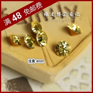  DIY饰品材料配件 4mm 精品尖底水钻