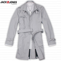 JACK 2010春季官方主打经典单排扣长款风衣外套－浅钛灰