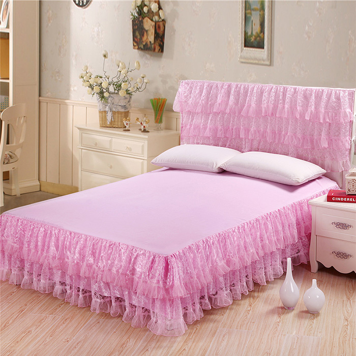 麦雅 蕾丝床罩 公主床品 床头罩 夏季欧式家纺床