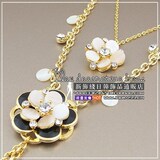 海的女儿 限量版特价 金色双层贝壳花 项链 毛衣链