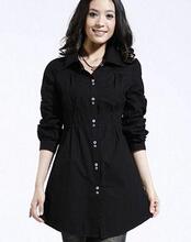 2010春装新款/正品衬衣/英伦风/OL式/休闲长款长袖女衬衫有加大码