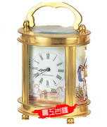 钟表 欧式钟表 机械座钟 古典 台钟 欧式镀金小皮套钟