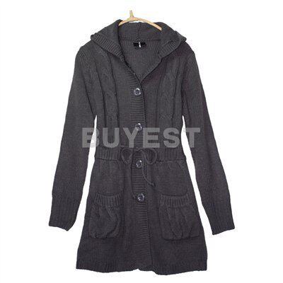 [<span class=H>ON</span><span class=H>LY</span> SZ]2011秋装特价清仓 连帽开衫纽扣纯色长款针织衫女装正品