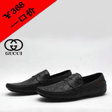 新款古驰男鞋潮流时尚<span class=H>GUC</span><span class=H>CI</span>男休闲鞋 大方英伦古驰豆豆鞋 套脚鞋~