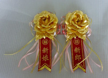 De oro rosa de oro bodas de oro de boda regalos ramillete de recuerdos (grande)