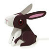 满683d手工纸，模型diy复活节十二生肖，兔动物简易褐色小兔子