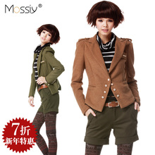 【摩夕】2011冬季新品女装 高品质羊毛呢长袖修身显瘦小西装外套