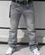 刺绣口袋简约款男士直筒牛仔裤6026