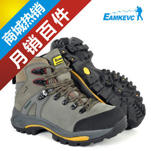 E005 2010新款正品EAMKEVC/伊凯文户外牛皮情侣高帮登山鞋