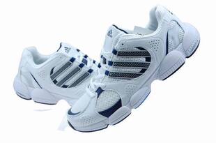  正品阿迪达斯adidas跑鞋网布透气跑步鞋男女款白色品牌休闲鞋0886