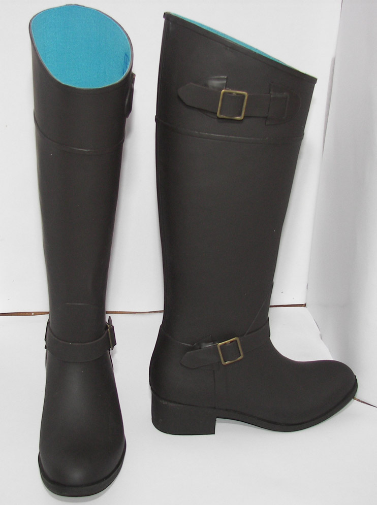 时尚格纹高跟雨靴G-157(雨靴雨鞋水鞋胶鞋) 超