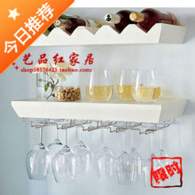 爆 欧式实木红酒架酒杯架壁挂葡萄酒架实木酒架 铁艺吊杯