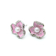 韩国热卖韩国明星 三瓣花粉色耳钉
