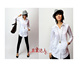 五坊服饰淑女衬衫08修身长款衬衫