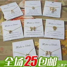 G1891韩国饰品 欧美风 许愿项链 锁骨链 欧美米莎巴顿最爱特价