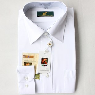 春秋季男士职业长袖衬衫，男式商务正装，衬衣净面纯白色工装有大码