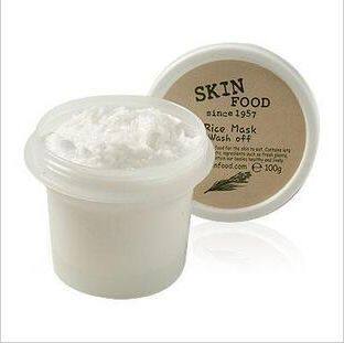 代韩国正品skin food纯米/大米活肤精华面膜 水洗美白嫩肤有现货