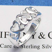 Red corona Tiffany Plata 925 anillo con recubrimiento de dos mentes / nuevo especial 11