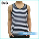 D&G不皱折黑白间色弹力外贸背心