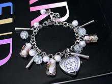 Moda de cristal reloj pulsera [50695] Hot-venta de decoración de mesa femenino