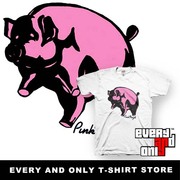 Pink Floyd乐队Pig Magne粉红猪创意精梳纯棉 男女夏季短袖T恤3款
