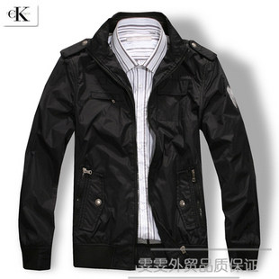 原单正品 CK 男士春秋高品质多袋立领简章夹克，外套 4-6611