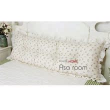 Asa room韩国床头靠垫代购田园小碎花进口纯棉荷叶边靠枕s280