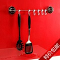 包邮 DeHUB韩国厨房用品 强力吸盘式多用挂钩组 6连钩 不锈钢挂架