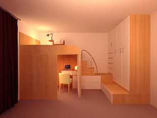 晨木定制复式组合家具，儿童上下床衣柜床整体，高低床成人卧室套房