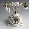 欧式田园仿古彩绘工艺电话机家用来电显示创意复古家用电话座机