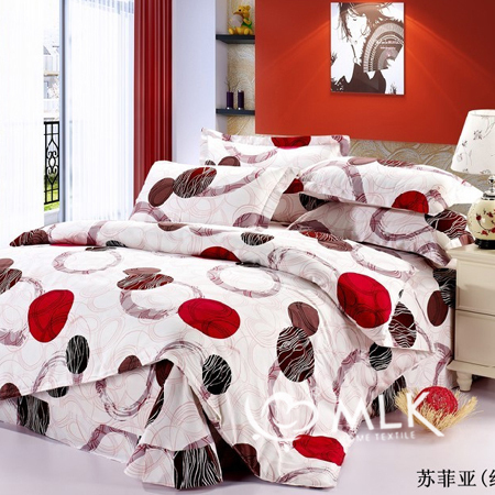 丁香花家纺 精品婚庆家纺床上用品磨毛四件套-苏菲亚-红 婚庆床上用品 四件套 丁香花家纺 精品婚庆家纺床上用品磨毛四件套-苏菲亚-红 婚庆床上用品 四件套
