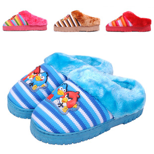  愤怒小鸟冬季儿童拖鞋 男童 韩国包跟 儿童棉拖鞋 女童居家冬防滑