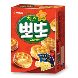  韩食速递 韩国进口 Crown 可拉奥 波多奶酪芝士 夹心饼干 161g