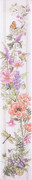 小小鱼十字绣套件花卉，b146竖版花竖幅蝶恋花精准印花印布