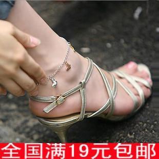 满6件包邮 正品韩版饰品批发 双色蝴蝶飞飞镶水钻 脚链 女 特价