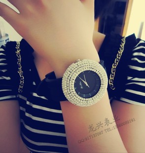  【天天特价】时尚镶钻满钻女士手表水晶时装表水钻表石英表 正品