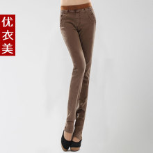 <span class=H>百斯盾</span>款2012春夏专柜<span class=H>正品</span><span class=H>女裤</span>子修身打底小脚高腰紧身铅笔牛仔裤