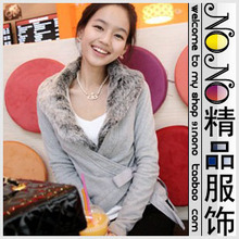 CHERRYKOKO韩国代购款09秋冬新款毛领卫衣外套WT-K9952