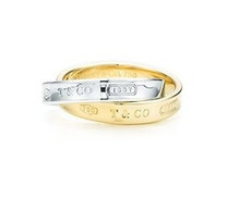 Precio Tiffany anillo / Tiffany / Tiffany / anillo de doble anillo de oro