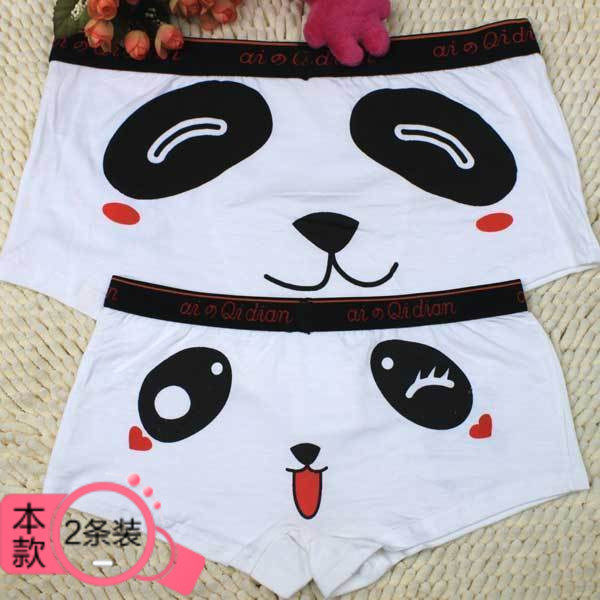 熊猫<em>内裤</em>情侣卡通<em>内裤平角低腰内裤</em>女士<em>内裤</em>男