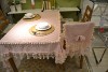 桌布台布餐桌布椅套椅垫，组合套装，韩式田园甜美蕾丝浪漫粉色