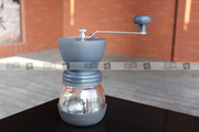 透明玻璃手摇磨豆机家用咖啡豆研磨粉机，陶瓷机芯可水洗买一送二