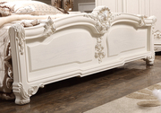 欧式床实木床婚床1.8米双人床白橡木床法式储物高箱开放漆大床