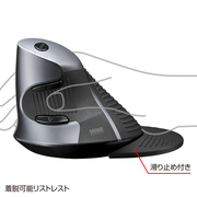 日本SANWA人体工学垂直鼠标无线/有线2.4G竖握式创意精准男女无限