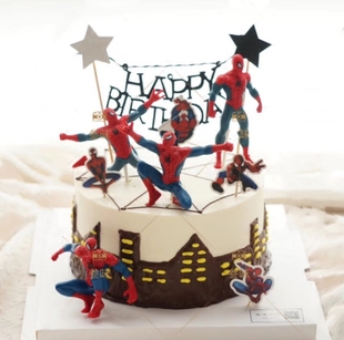 蛋糕装饰7款超凡蜘蛛侠，摆件玩具手办人偶，公仔模型摆件生日礼物