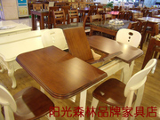 地中海田园美式乡村欧式折叠可伸缩推拉纯全实木餐桌椅组合家具