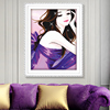 紫韵美女十字绣印花爱心紫玫瑰人物大幅客厅十字绣画系列