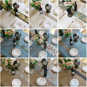 沃米兔欧式桌布雪尼尔布艺，长方形家用简欧地中海桌布茶几客厅定制