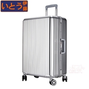 伊藤大容量商务拉杆箱铝框pc旅行箱男登机箱万向轮行李箱24寸